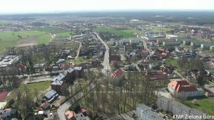 Panorama miasta z drona
