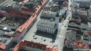 Ujęcie miasta z drona